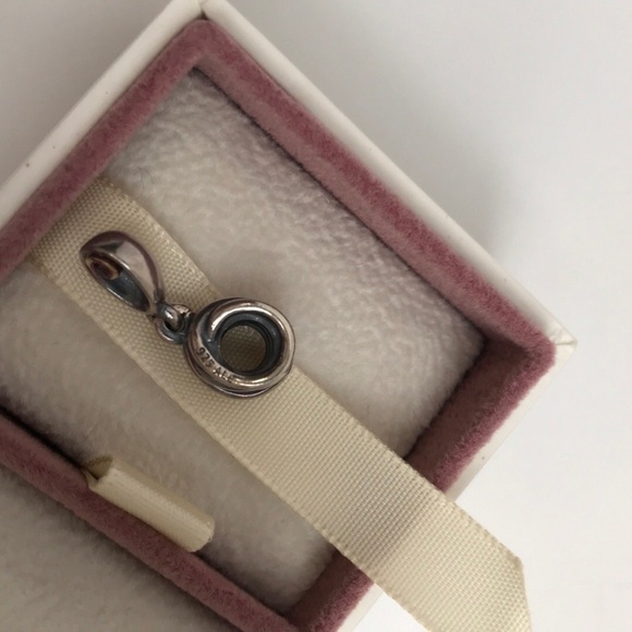 Pandora 925 Silver & 14K Gold Genesis Rhodolite Dangle Charm Retired Rare - Picture 7 of 15